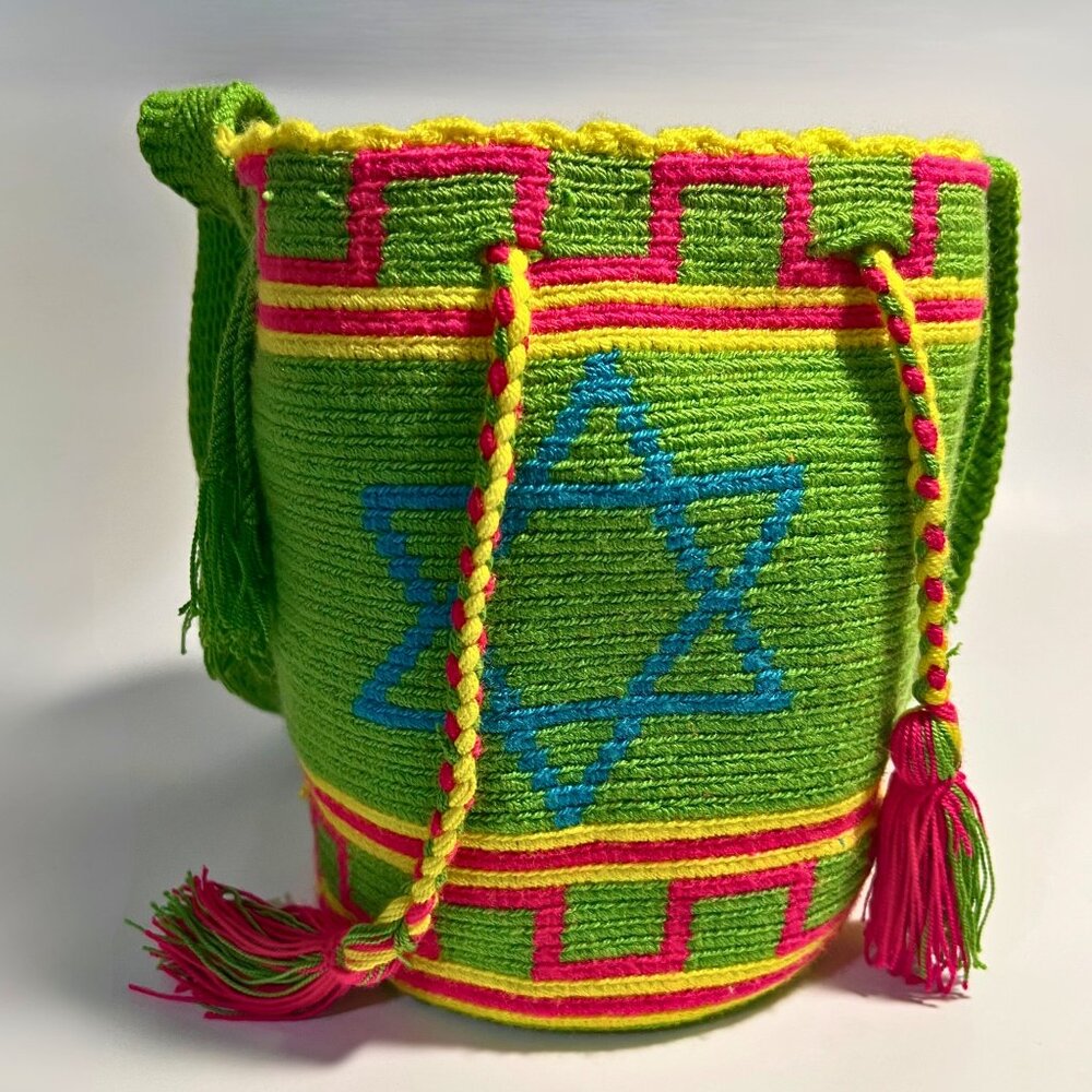 Star of David Handmade Colombian Wayu Bag Medium Size NEW